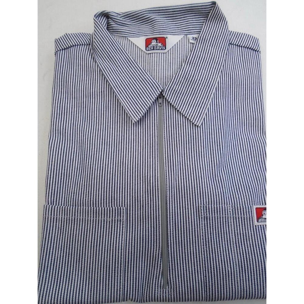 Ben Davis Short Sleeve Solid 1/2 Zip Shirt NEW - Picture 3 of 4